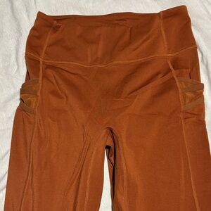 Fabletics Rust Orange High-Waisted Leggings Size M
